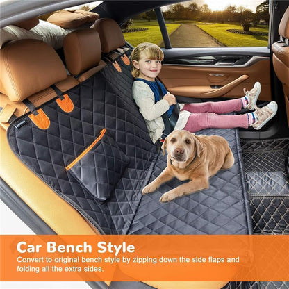 Dog Car Seat Cover for Pets 100% Waterproof Seat Cover Heavy Duty Scratch Proof Nonslip Durable Soft Back Seat Covers for Cars Trucks and SUV