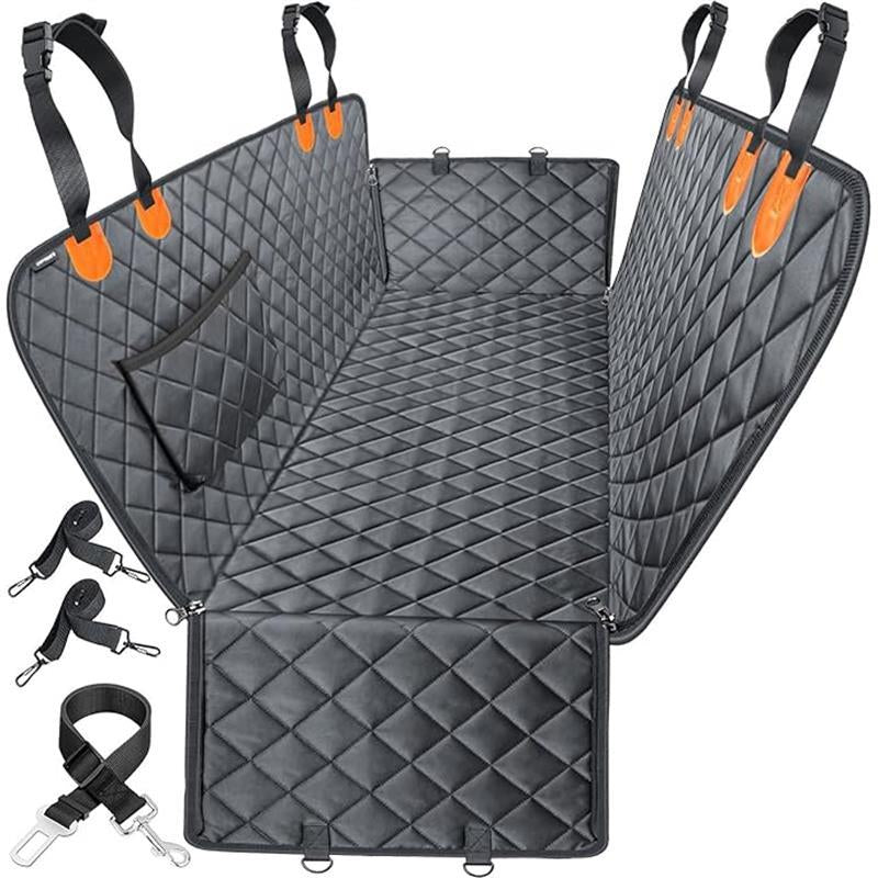 Dog Car Seat Cover for Pets 100% Waterproof Seat Cover Heavy Duty Scratch Proof Nonslip Durable Soft Back Seat Covers for Cars Trucks and SUV